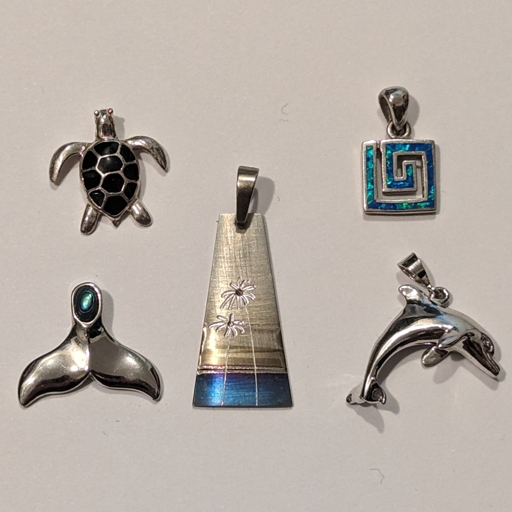 Lot of 5 Island Inspired Pendants